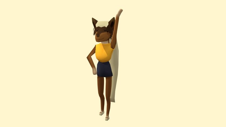 Chisca 3D Low Poly Character 3D Model