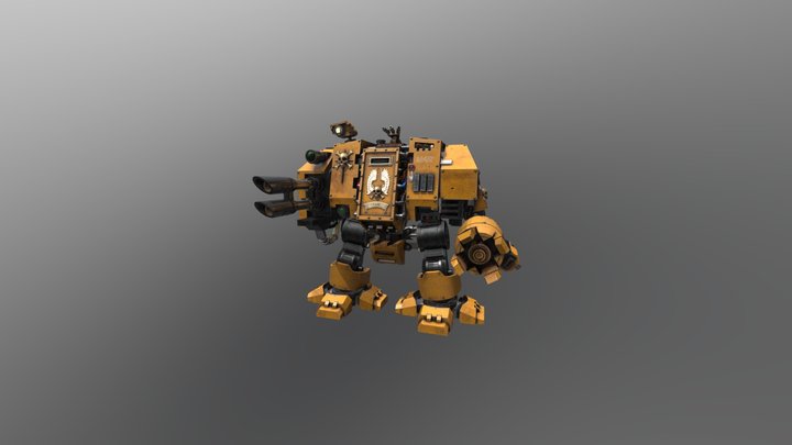 Warhammer 40,000 Iron Fist Dreadnought 3D Model
