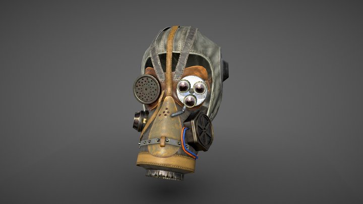 Post-apocalyptic Helmet Mask 3D Model