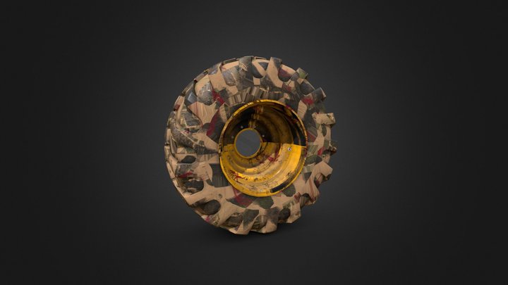 Tyre lowpoly Game ready 3D Model