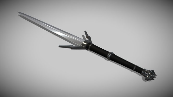 Witcher Wolven Sword 3D Model