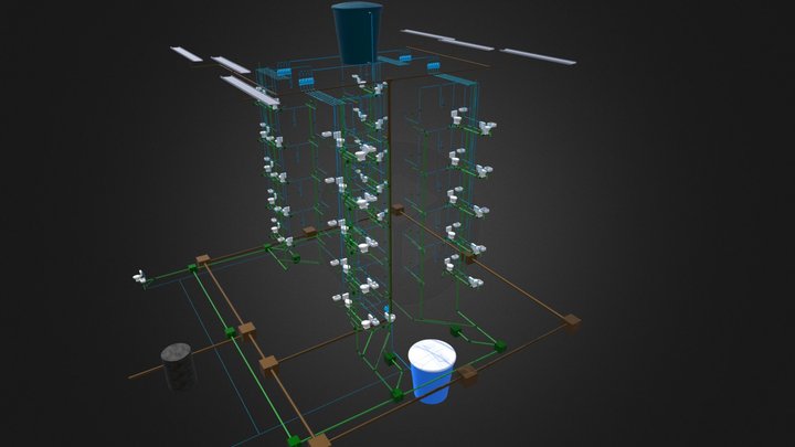 Projeto hidrossanitário - Edificio multifamiliar 3D Model
