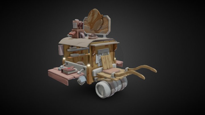 Mushgon - The Traveling Wagon 3D Model