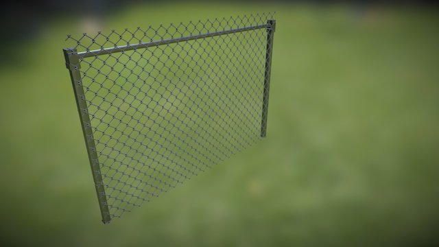 Chainlink Fence - Low Poly 3D Model