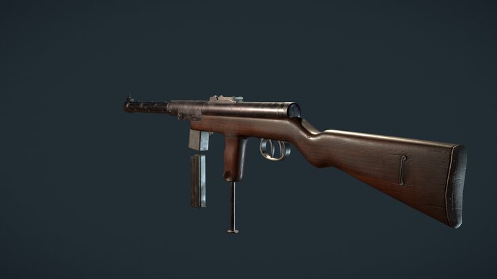 Submachine gun Mors wz39 3D Model