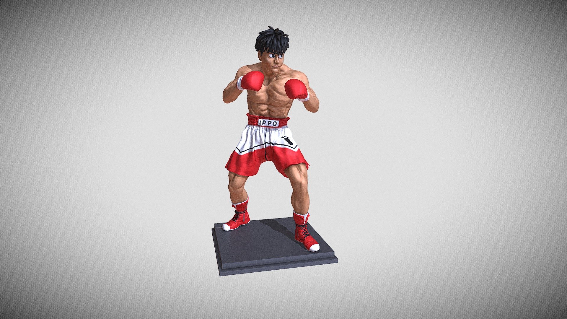 Hajime no Ippo figure 3D print model Modelo de Impressão 3D in