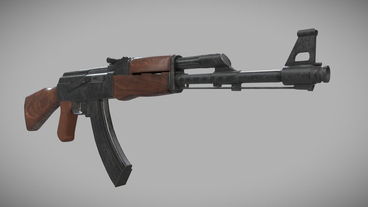 Ak-47 Assault rifle 3D Model