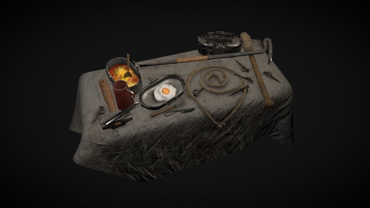 Adventurer's props pack 3D Model