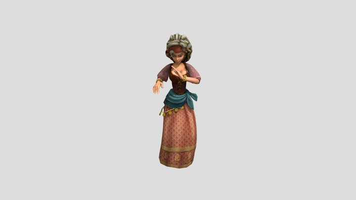 Rumba Dancing　woman 3D Model