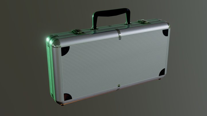 Aluminium Briefcase - Game Asset 3D Model