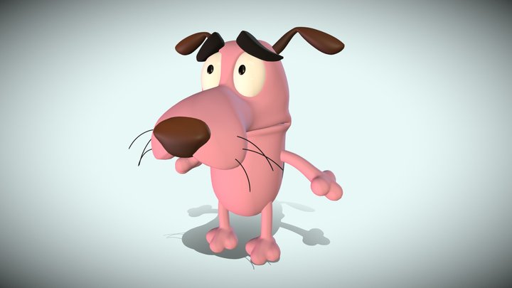 Courage the Cowardly Dog 3D Model