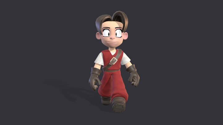 Hero Character Rig 3D Model