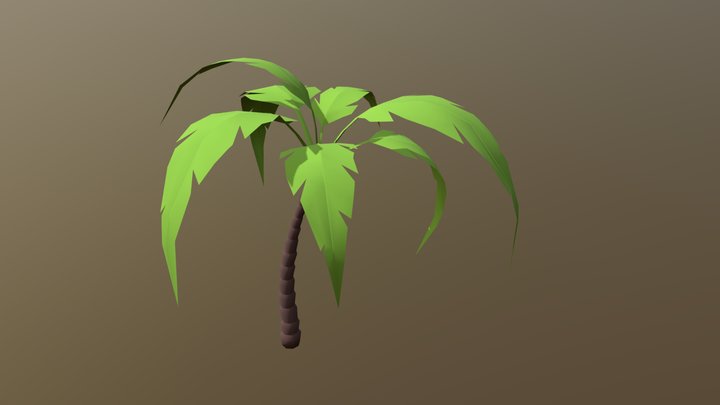 Palm tree Low Poly game ready 3D Model