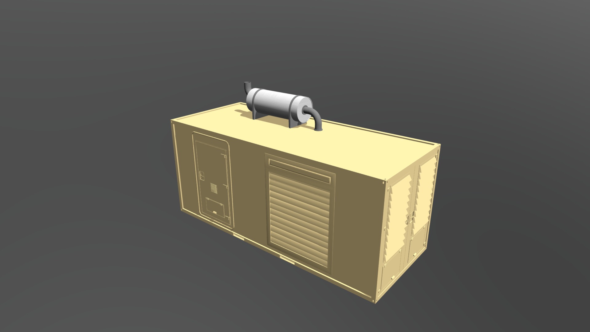 3D model 20ft Generator Container Version 1 - This is a 3D model of the 20ft Generator Container Version 1. The 3D model is about engineering drawing.
