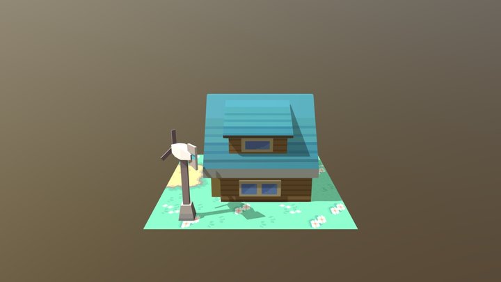 New Bark Town Cottage 3D Model