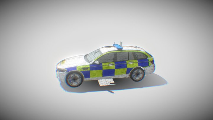 BMW Touring British Police Traffic Car – Modello 3D gratuito STL