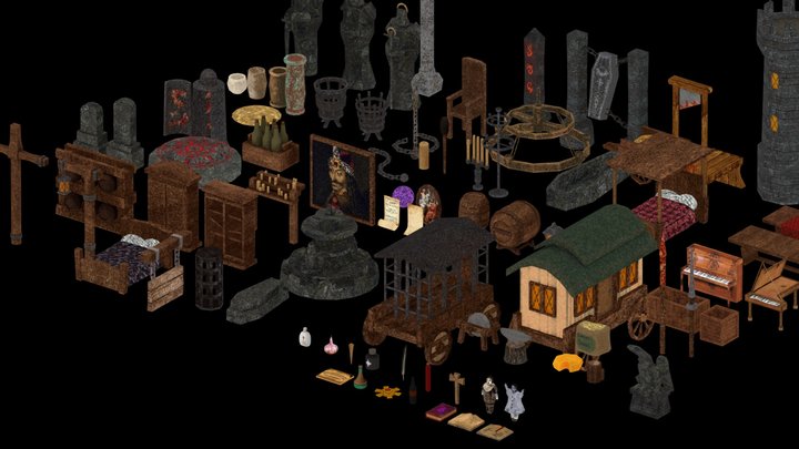 PSX-Medieval/Dracula's Castle 3D Model