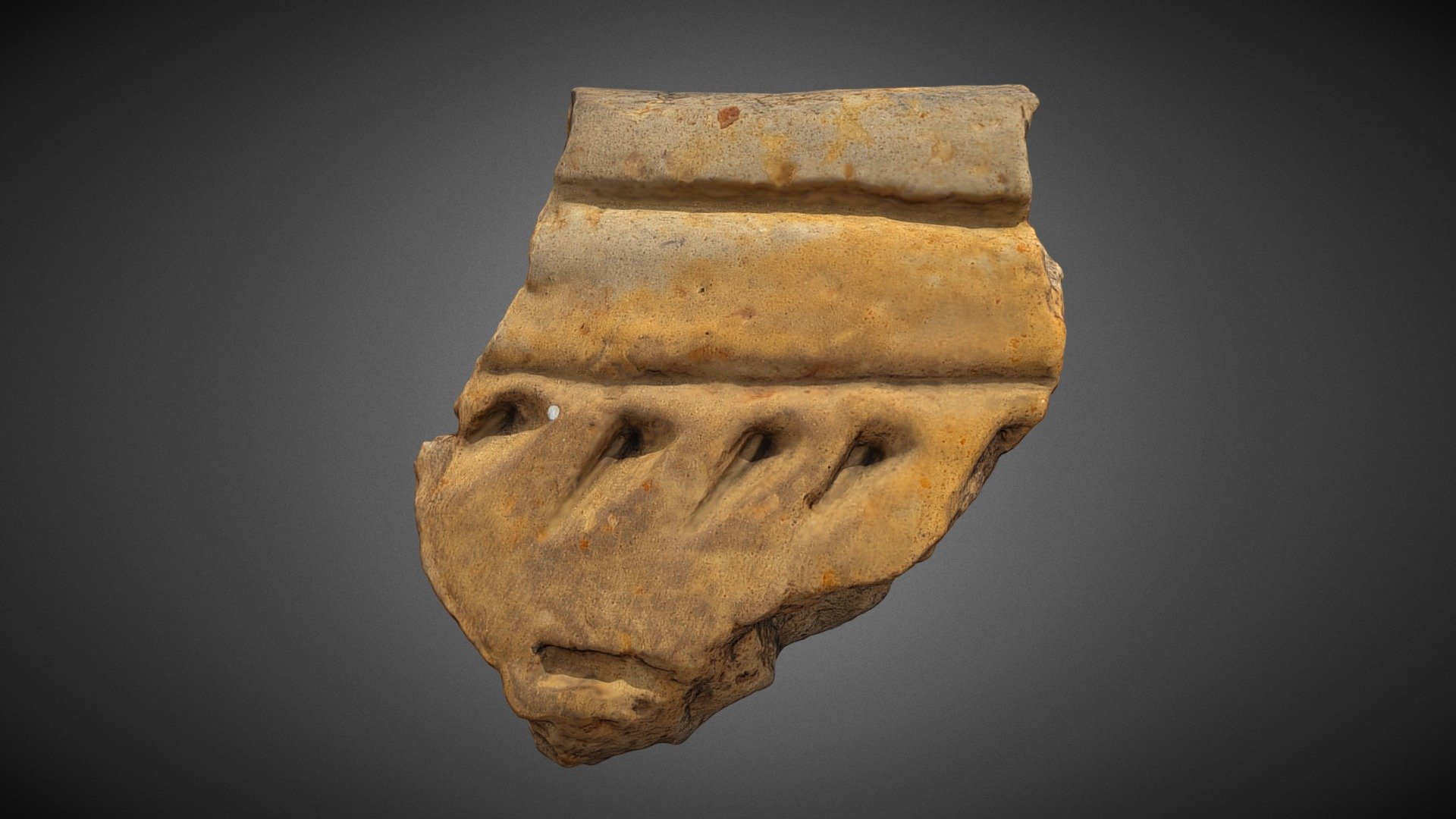 Incised rim piece