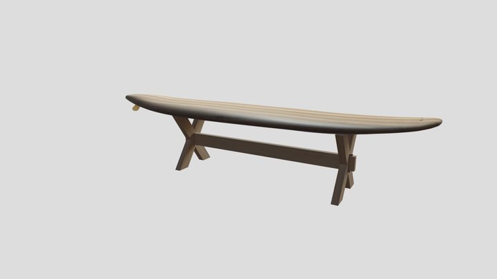 Old-Time Surfcraft Noserider 3D Model