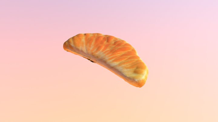 Tangerine Slice 3D 3D Model
