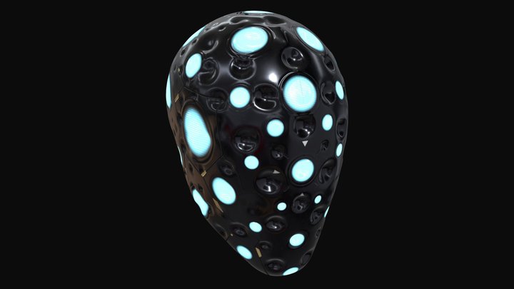 Holes Helmet 2082 3D Model