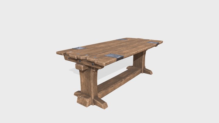 Fantasy Table Low-poly Stylised 3D Model