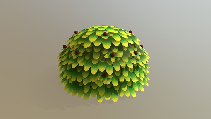 Stylized bush 3D Model