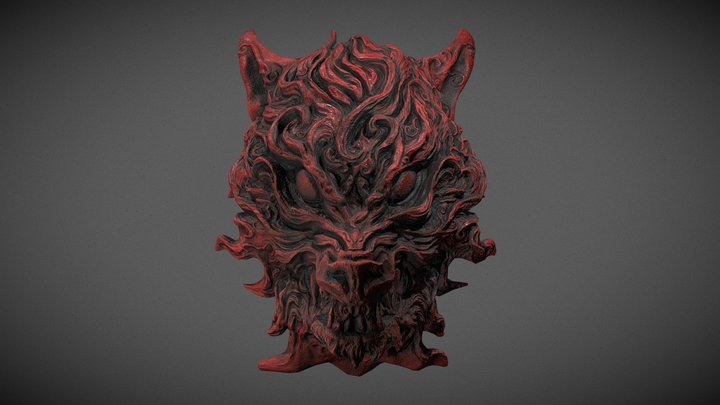 Chinese wolf mask 3D Model