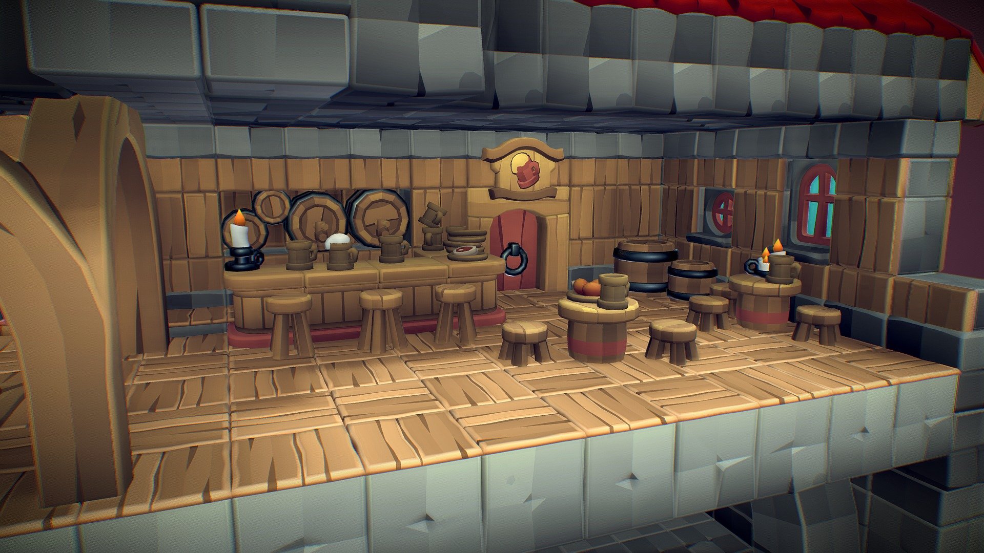 Cube World Tavern - Proto Series - Buy Royalty Free 3D model by BitGem ...