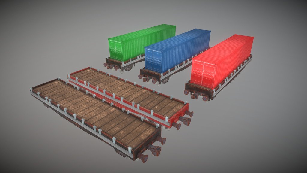 Train Wagons Pack | Freight Train Cars