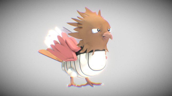 0021 Spearow  3D 3D Model