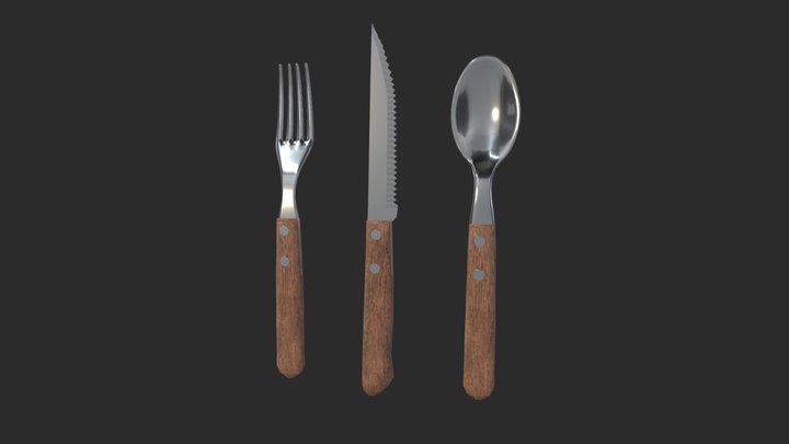 Asset - Cutlery Kitchen 3D Model