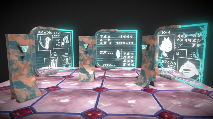 Room with Screen 3D Model