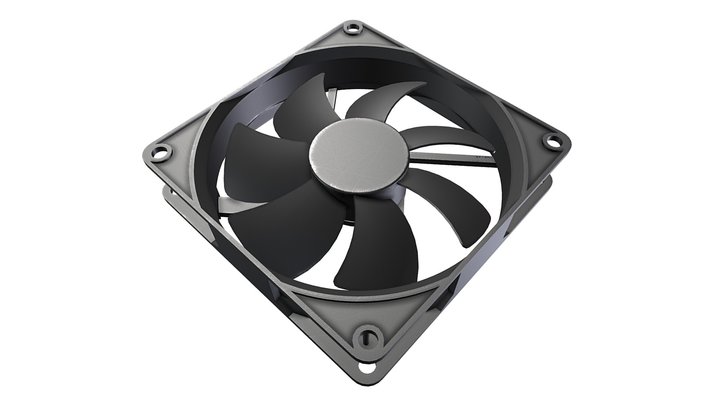 Computer cooler, pc fan 3D Model