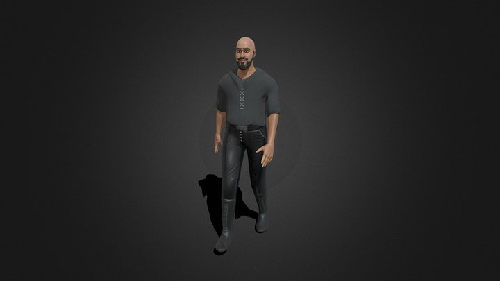 Lowpoly 3D Game Ready Rigged Character 3D Model