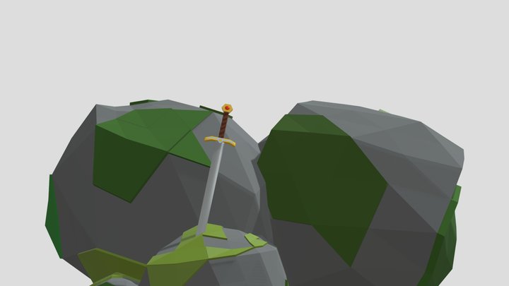 Sword in the stone 3D Model