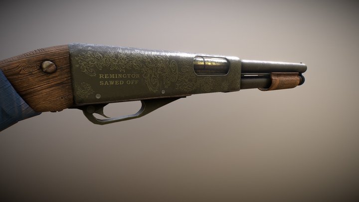 Remington Sawed-Off PBR 3D Model