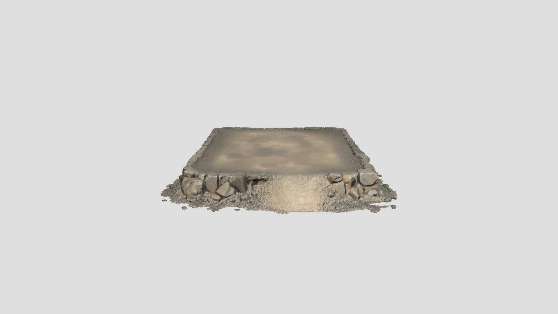Circular Stone Platform - 3D model by ErkMkd [50b3182] - Sketchfab