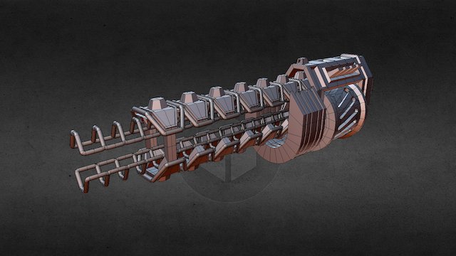 Rail Cannon 3D Model