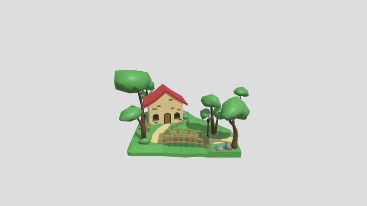 DAE SIMPLE SCENE 3D Model