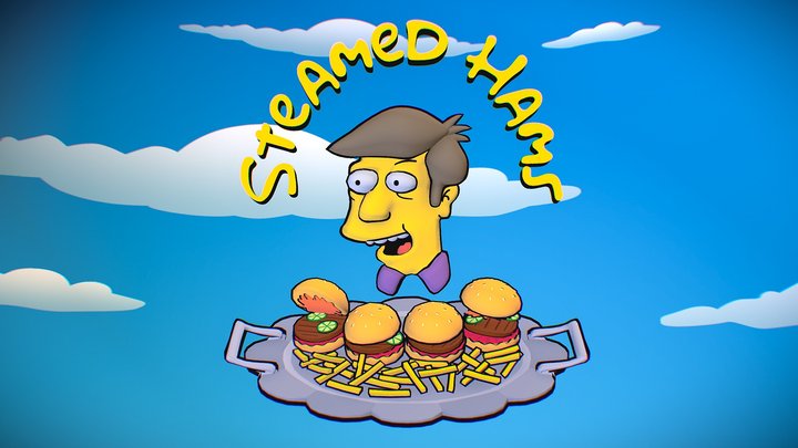 Steamed Hams Meme #MemeChallenge 3D Model