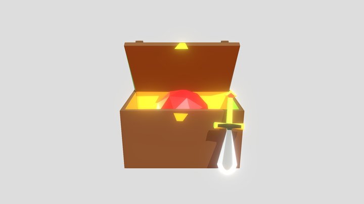 low poly chest