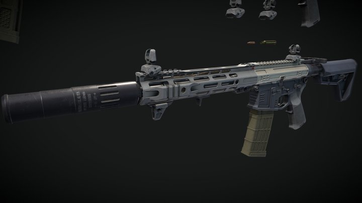 AR 15 3D Model