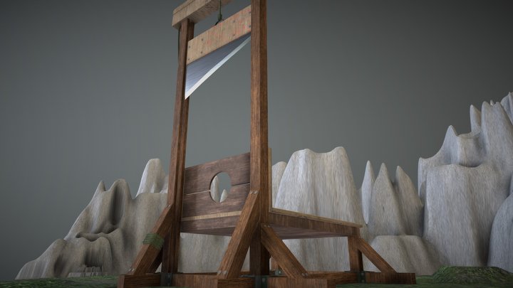 Guillotine Scene 3D Model