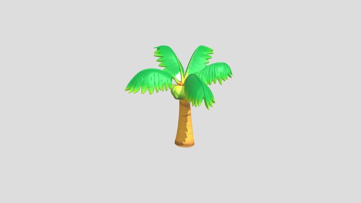 Animal Crossing coconut palm tree 3D Model
