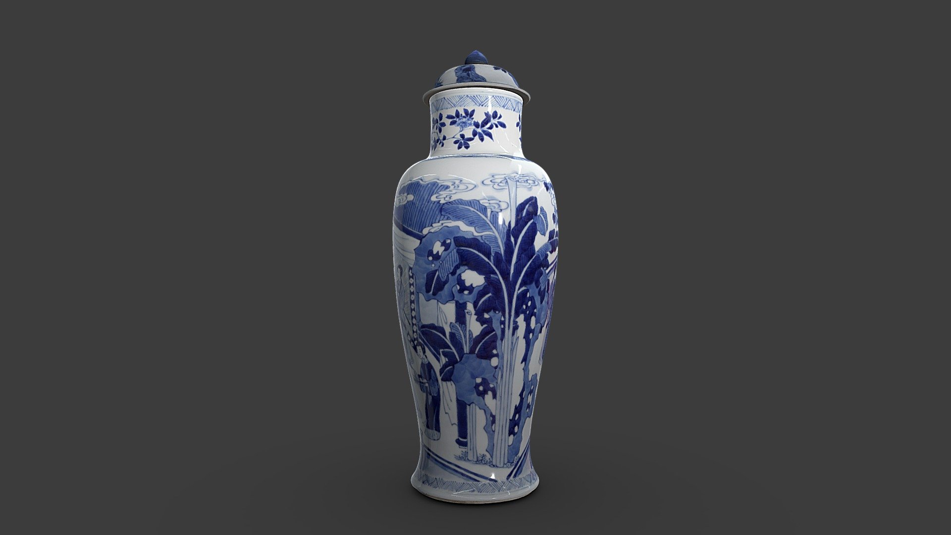 Baluster Vase, One of Three in a Five-Piece