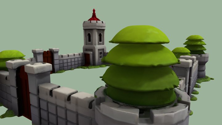Tiny Low Poly Fortress