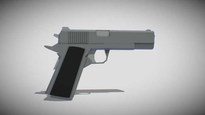 Low Poly 1911 3D Model