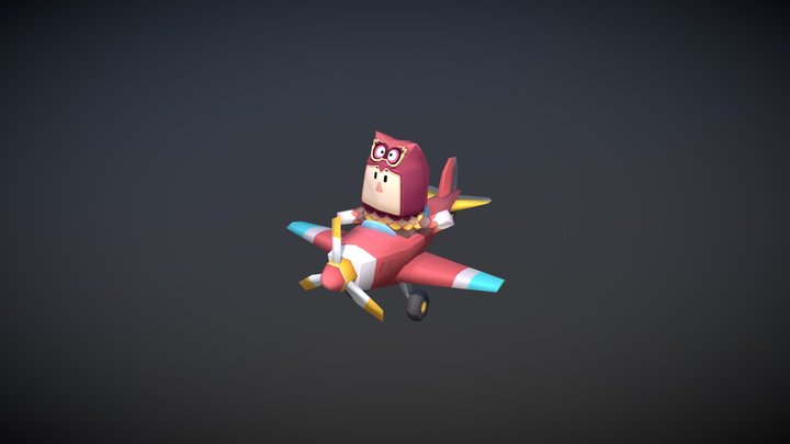 LOWPOLY Airplane 3D Model