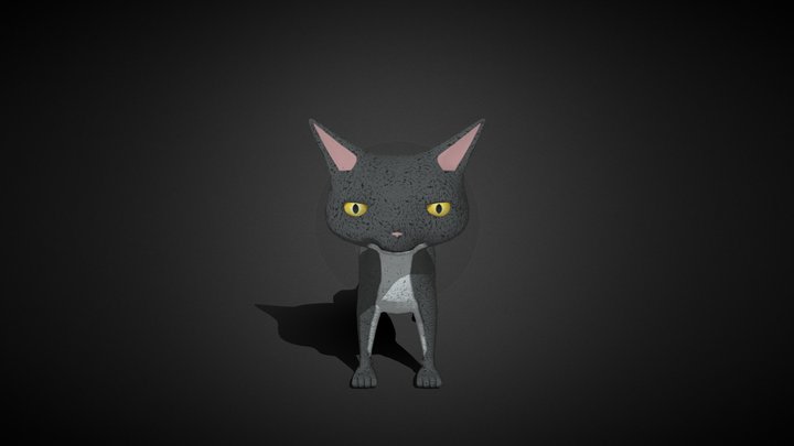 Cat Cartoon 3D Model